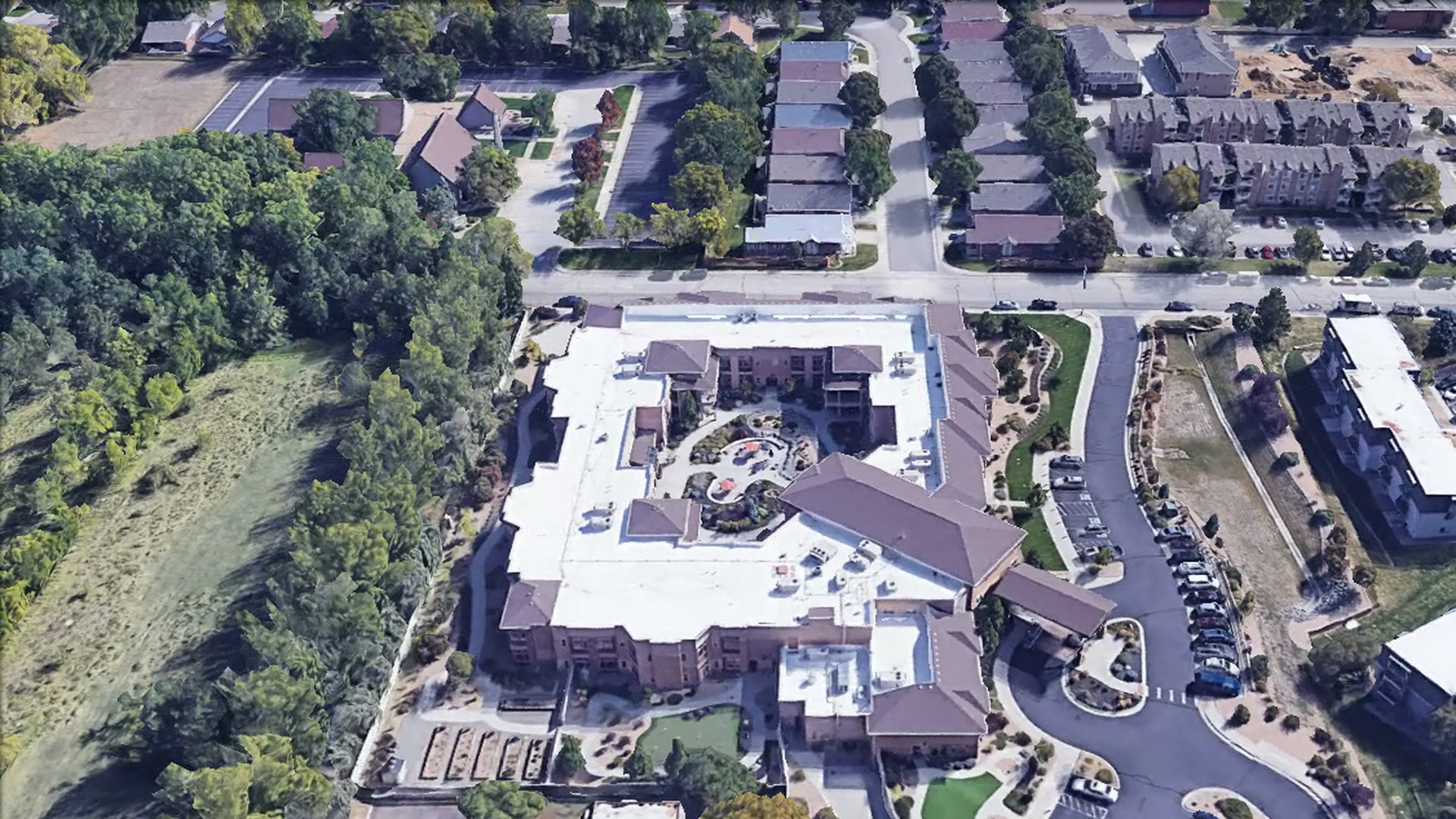 Aerial view of Gardens on Quail living option neighborhoods and grounds